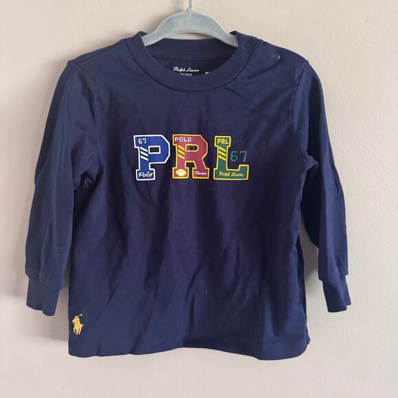 ❌SOLD❌ Ralph Lauren Polo PRL Navy Blue Long Sleeve T Shirt Size 12 Months Baby - Picture 5 of 5
